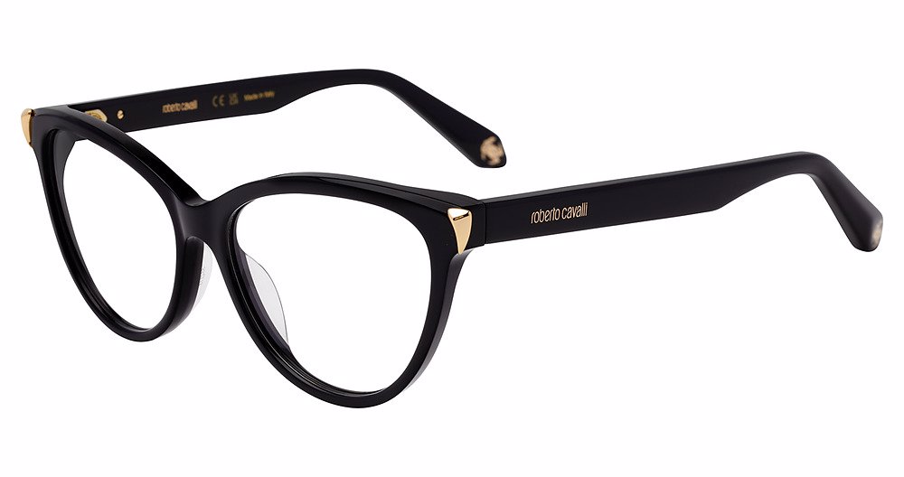 ROBERTO CAVALLI OPTICAL VRC102M Eyeglasses SHINY-BLACK-0700 55mm