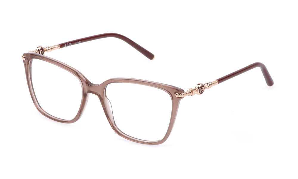 ESCADA OPTICAL VESF33 Eyeglasses STRPD-BROWN-TOP+HAZEL-0GG7 53mm