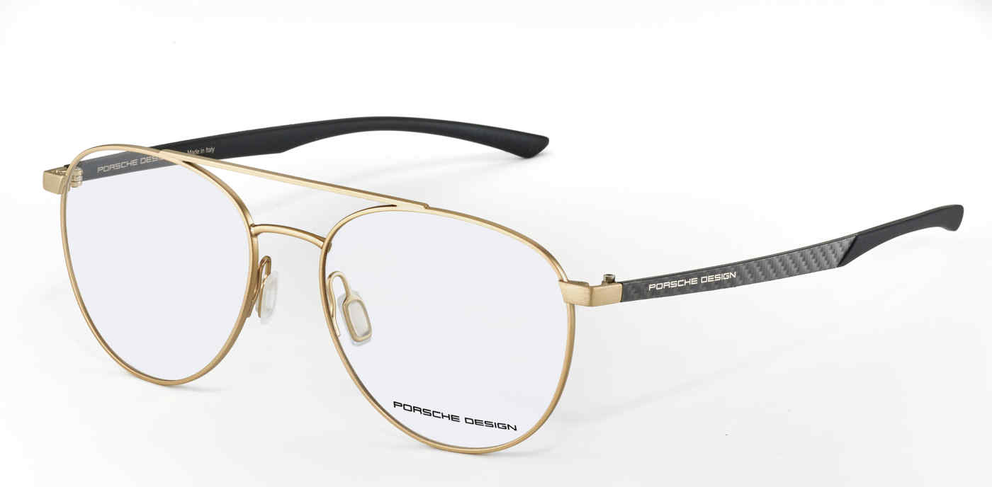PORSCHE DESIGN OPTICAL P8754 Eyeglasses GOLD—BLACK-B 54mm