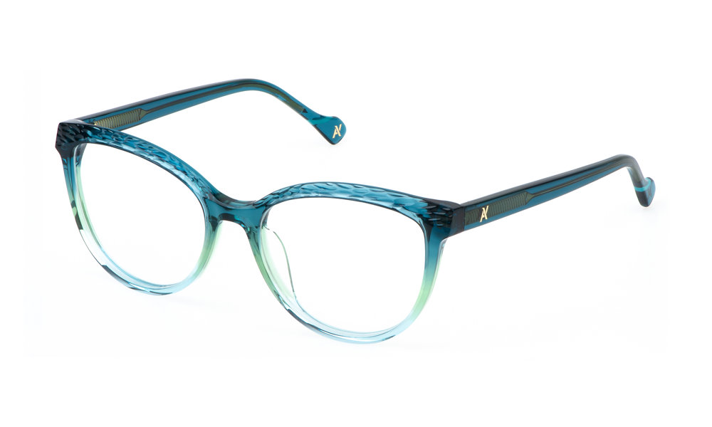 YALEA OPTICAL VYA170 Eyeglasses GREEN-GRAD.-AZURE-0C44 53mm