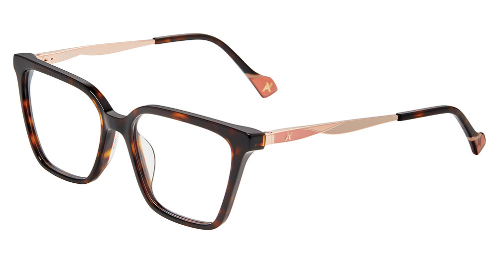 YALEA OPTICAL VYA182 Eyeglasses DARK-HAVANA-0722 53mm