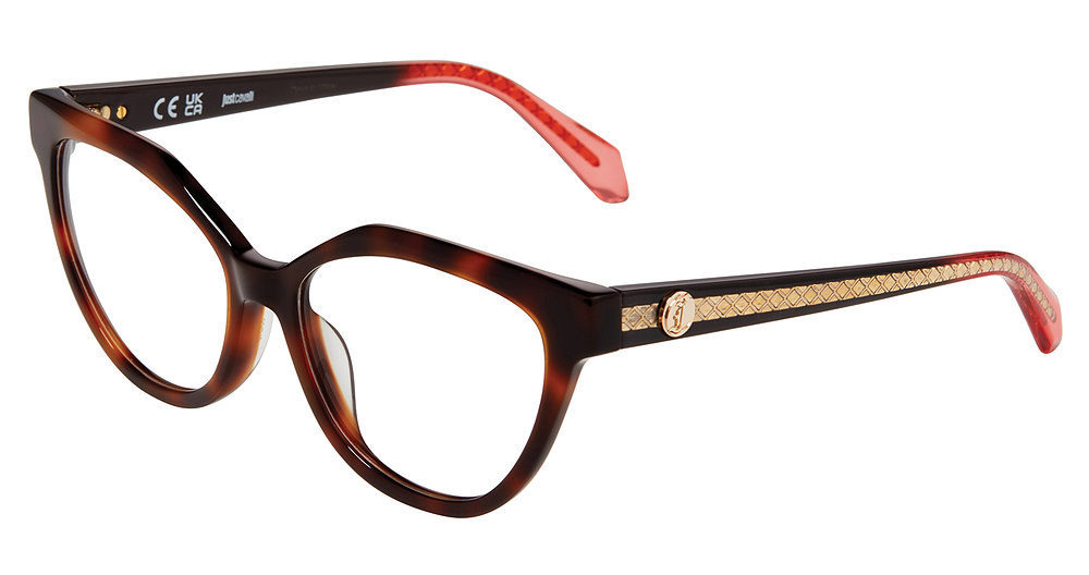 JUST CAVALLI OPTICAL VJC130V Eyeglasses HAVANA-BROWN-09AJ 53mm
