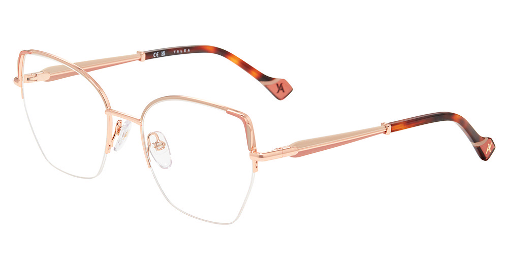 YALEA OPTICAL VYA190 Eyeglasses COPPER-GOLD-W-COLOR-PARTS-02A 54mm
