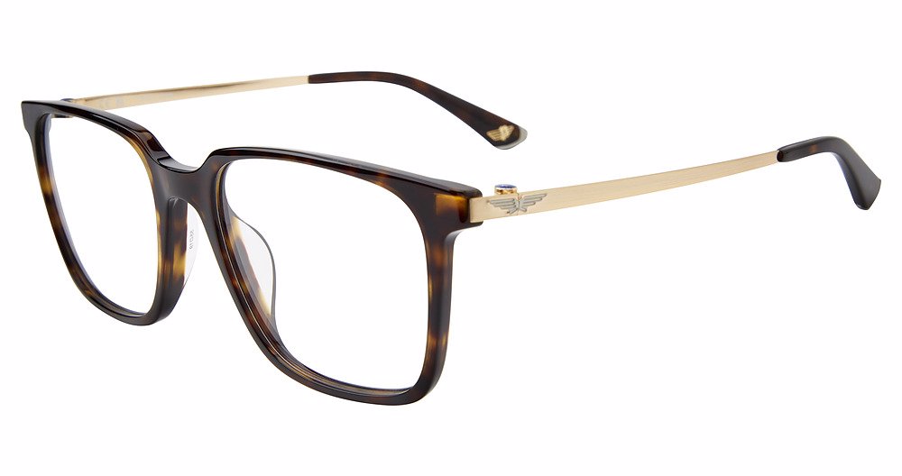 POLICE OPTICAL VPLP15 Eyeglasses SHINY-DARK-HAVANA-0722 55mm