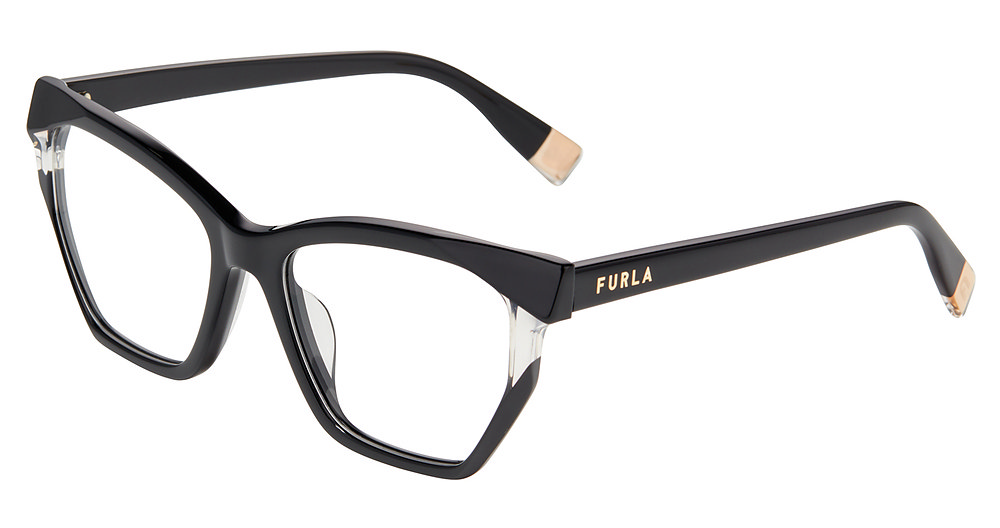 FURLA OPTICAL VFU868V Eyeglasses SHINY-BLACK-700Y 53mm