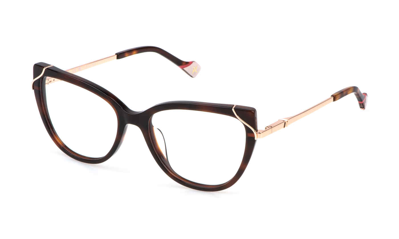 YALEA OPTICAL VYA160 Eyeglasses DARK-HAVANA-0752 54mm