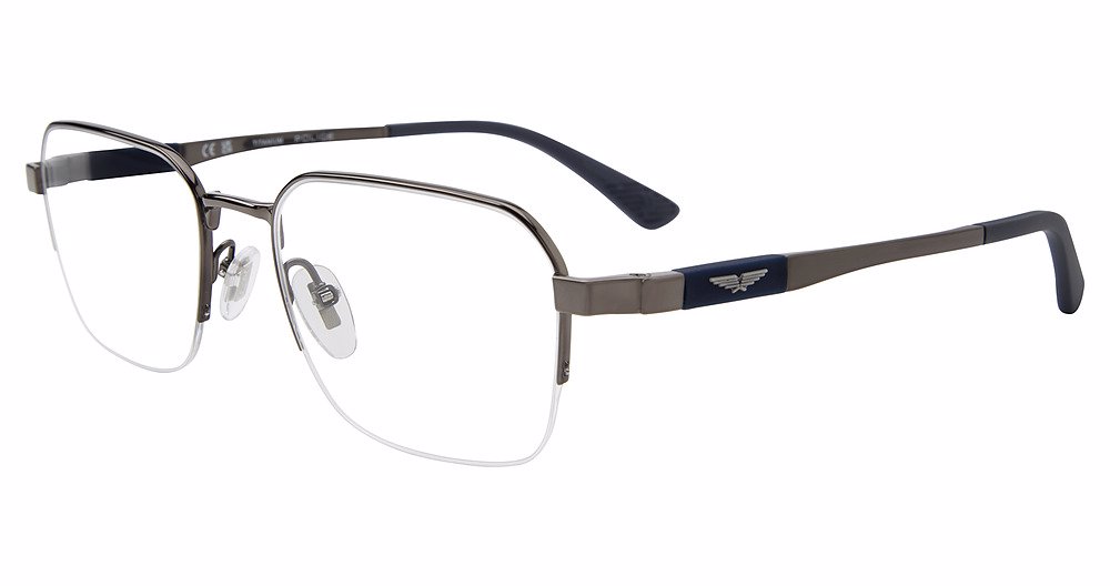 POLICE OPTICAL VPLP16 Eyeglasses TOTAL-SHINY-GUN-0568 53mm