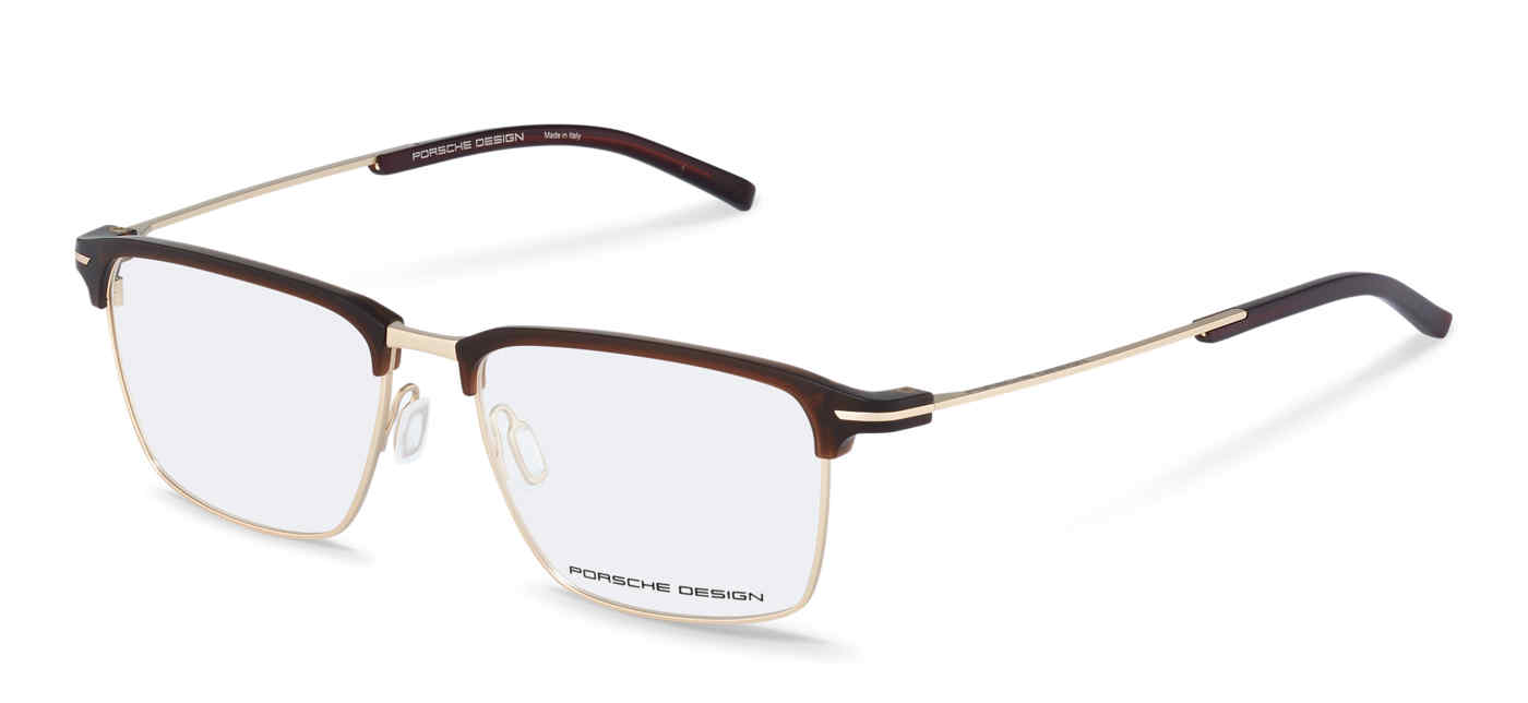 PORSCHE DESIGN OPTICAL P8380 Eyeglasses LIGHT-GOLD–BROWN-B 55mm