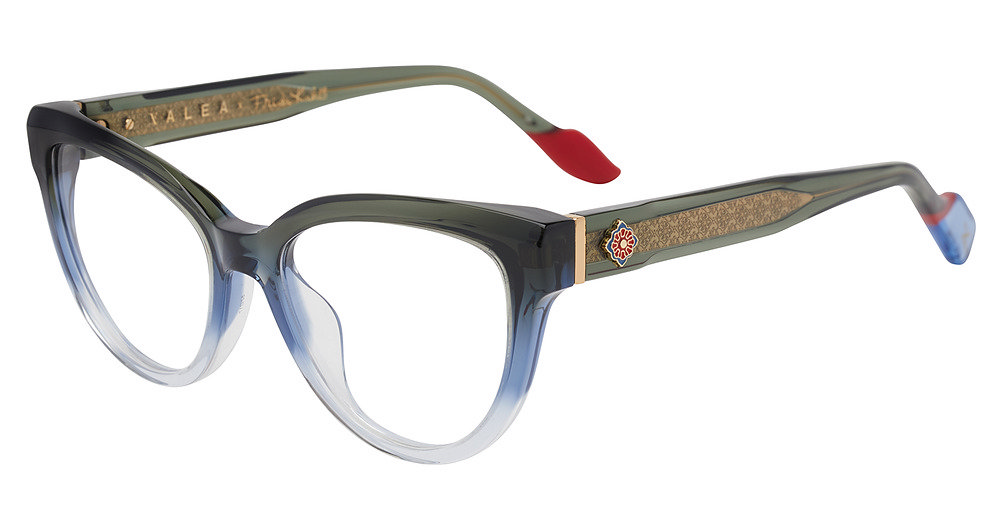 YALEA OPTICAL VYA222 Eyeglasses GREEN-GRAD.-AZURE-0C44 52mm
