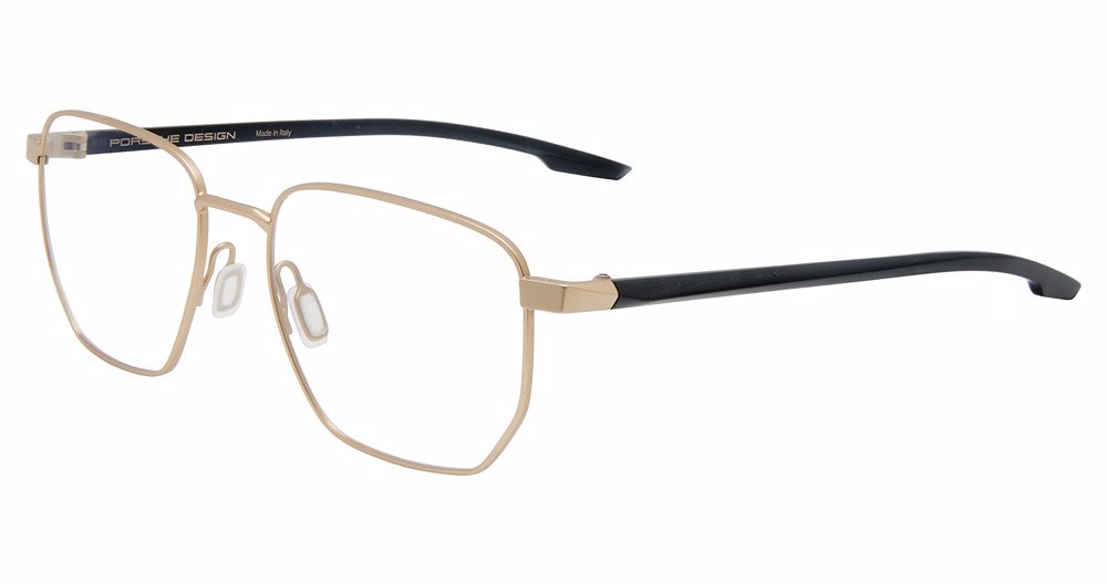 PORSCHE DESIGN OPTICAL P8770 Eyeglasses SHINY-GOLD-W-BLACK-B000 55mm