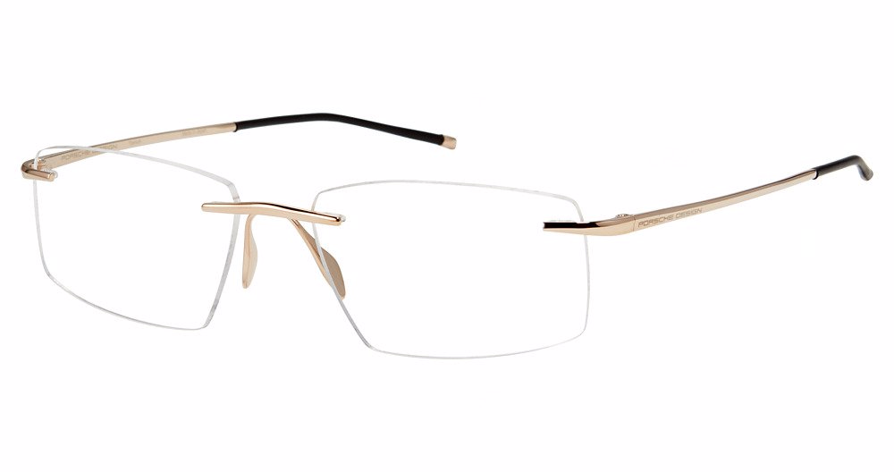 PORSCHE DESIGN OPTICAL P8362 Eyeglasses SHINY-GOLD-BLACK-D0S2 56mm
