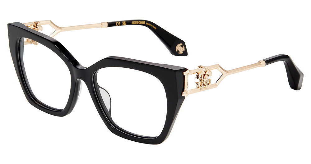 ROBERTO CAVALLI OPTICAL VRC120 Eyeglasses SHINY-BLACK-0700 55mm