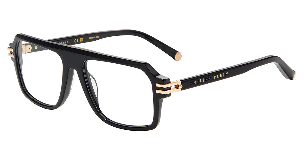 PHILIPP PLEIN OPTICAL VPP195M Eyeglasses SHINY-BLACK-0700 56mm