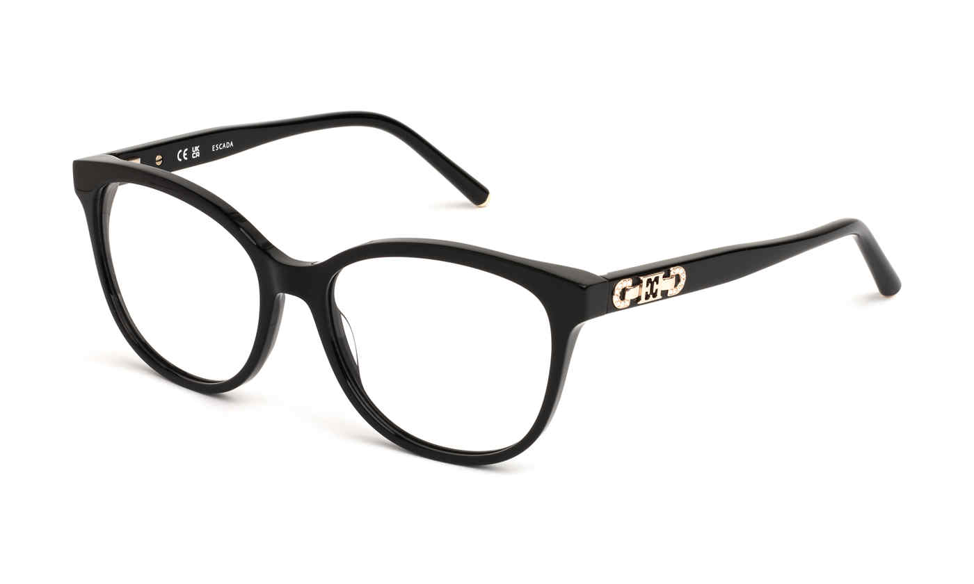 ESCADA OPTICAL VESE80S Eyeglasses SHINY-BLACK-0700 53mm