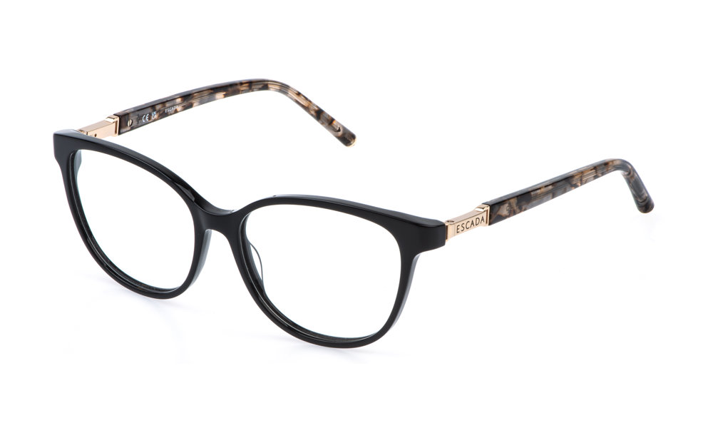 ESCADA OPTICAL VESF31 Eyeglasses SHINY-BLACK-0700 53mm