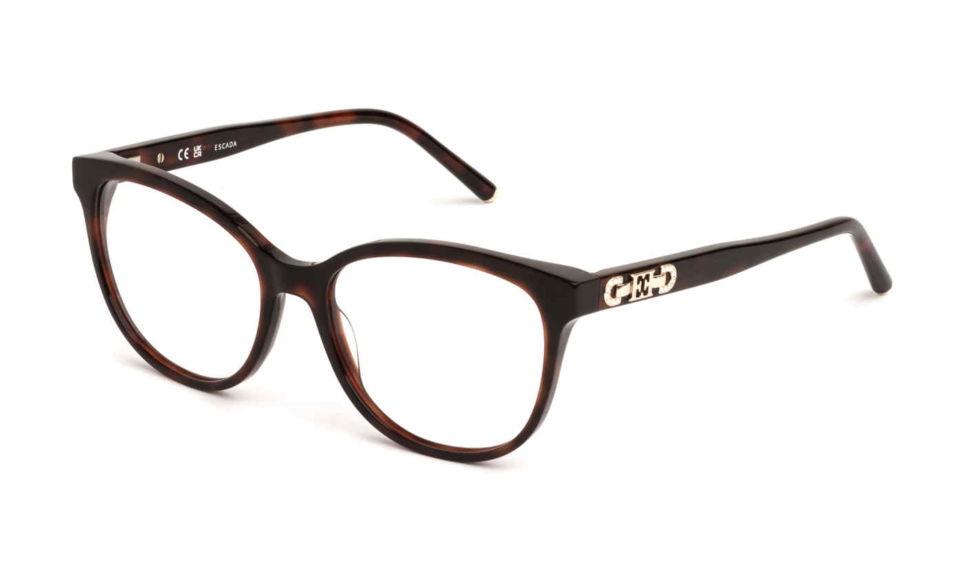 ESCADA OPTICAL VESE80S Eyeglasses SHINY-DARK-HAVANA-0752 53mm