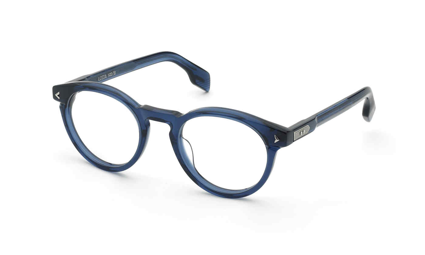 LOZZA OPTICAL VL4380M Eyeglasses SHINY-TRANSP.BLUE-0955 50mm