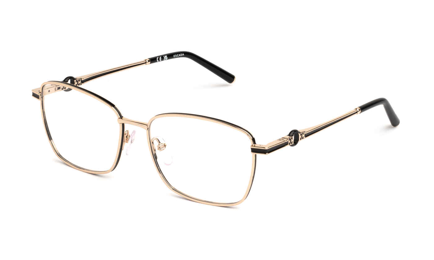 ESCADA OPTICAL VESE74 Eyeglasses SH.ROSE-GLD-W-BLK-PTS-0301 54mm
