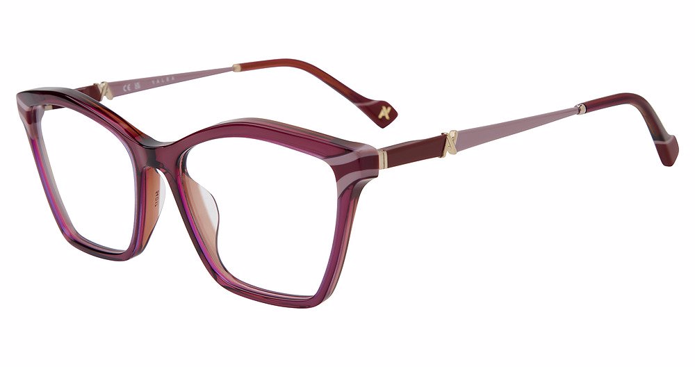 YALEA OPTICAL VYA162 Eyeglasses BORDEAUX-ROSE-09WG 54mm