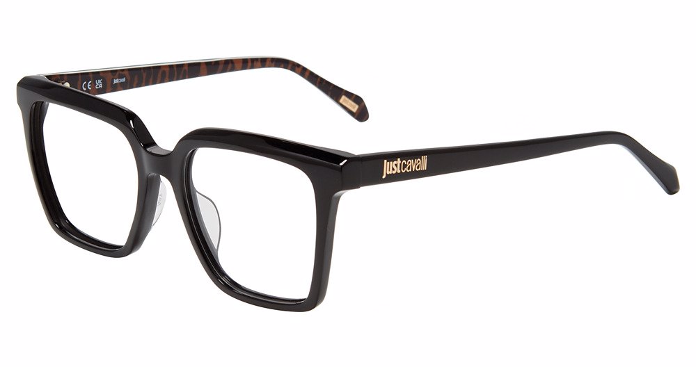 JUST CAVALLI OPTICAL VJC083 Eyeglasses SHINY-BLACK-0700 52mm