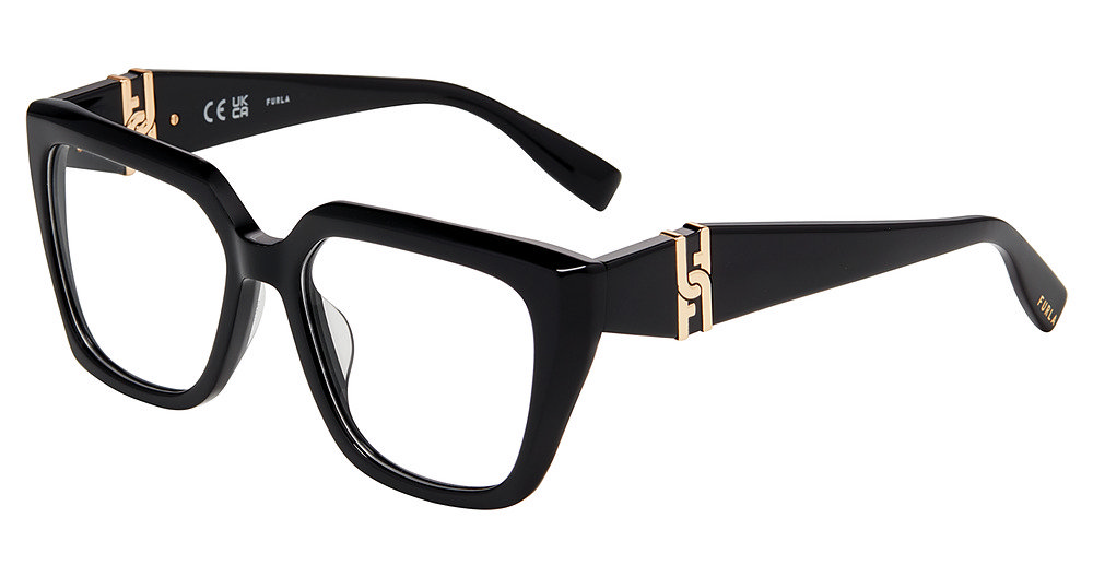 FURLA OPTICAL VFU866 Eyeglasses SHINY-BLACK-0700 54mm