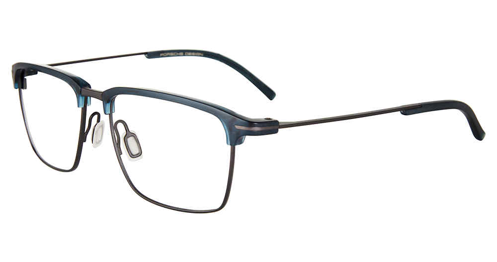 PORSCHE DESIGN OPTICAL P8380 Eyeglasses GUN—BLUE-D 55mm