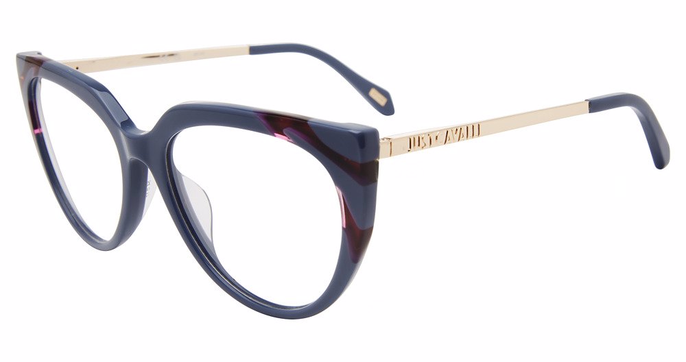 JUST CAVALLI OPTICAL VJC076 Eyeglasses SHINY-BLUE-04G5 54mm