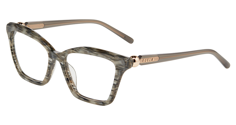 FURLA OPTICAL VFU876 Eyeglasses STRIPED-GREY-06BZ 54mm