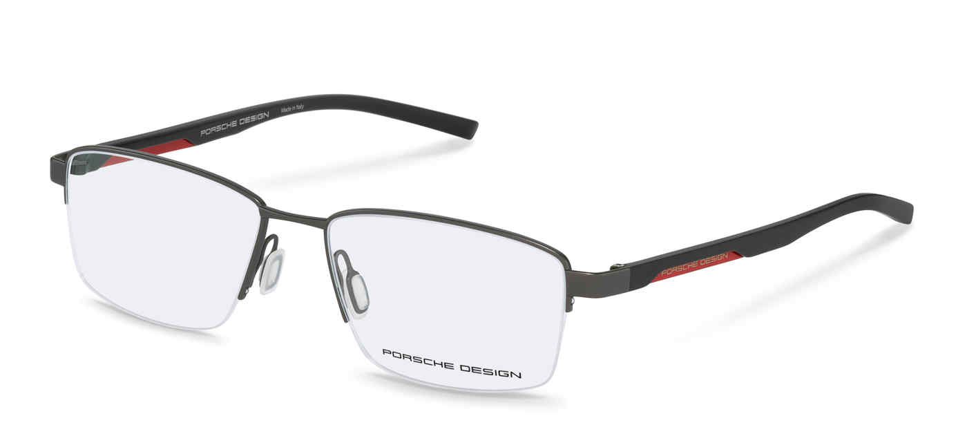 PORSCHE DESIGN OPTICAL P8745 Eyeglasses GUNMETAL-RED-B000 56mm