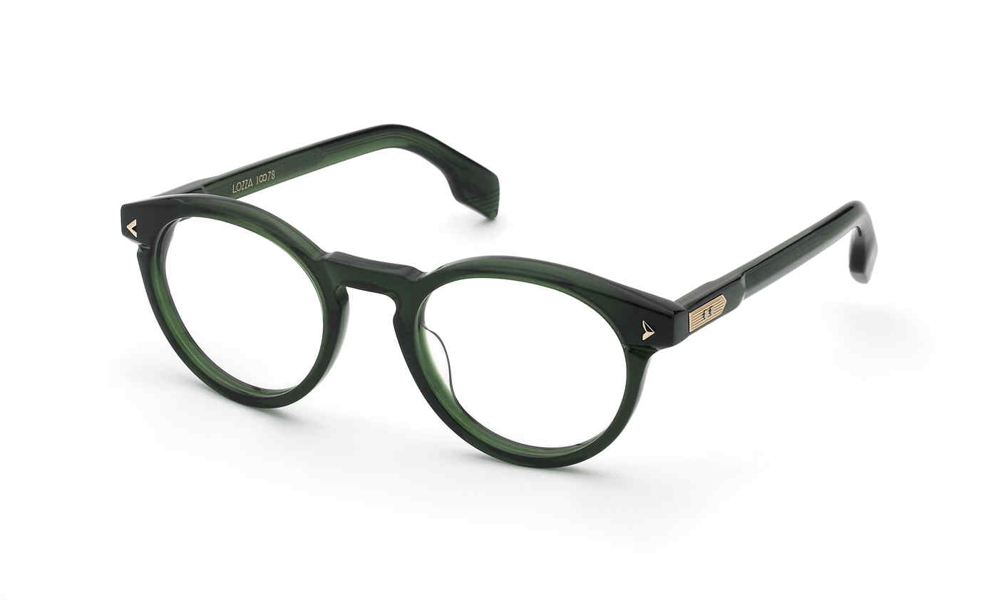 LOZZA OPTICAL VL4380M Eyeglasses SHINY-TRANSP.GREEN-0998 50mm