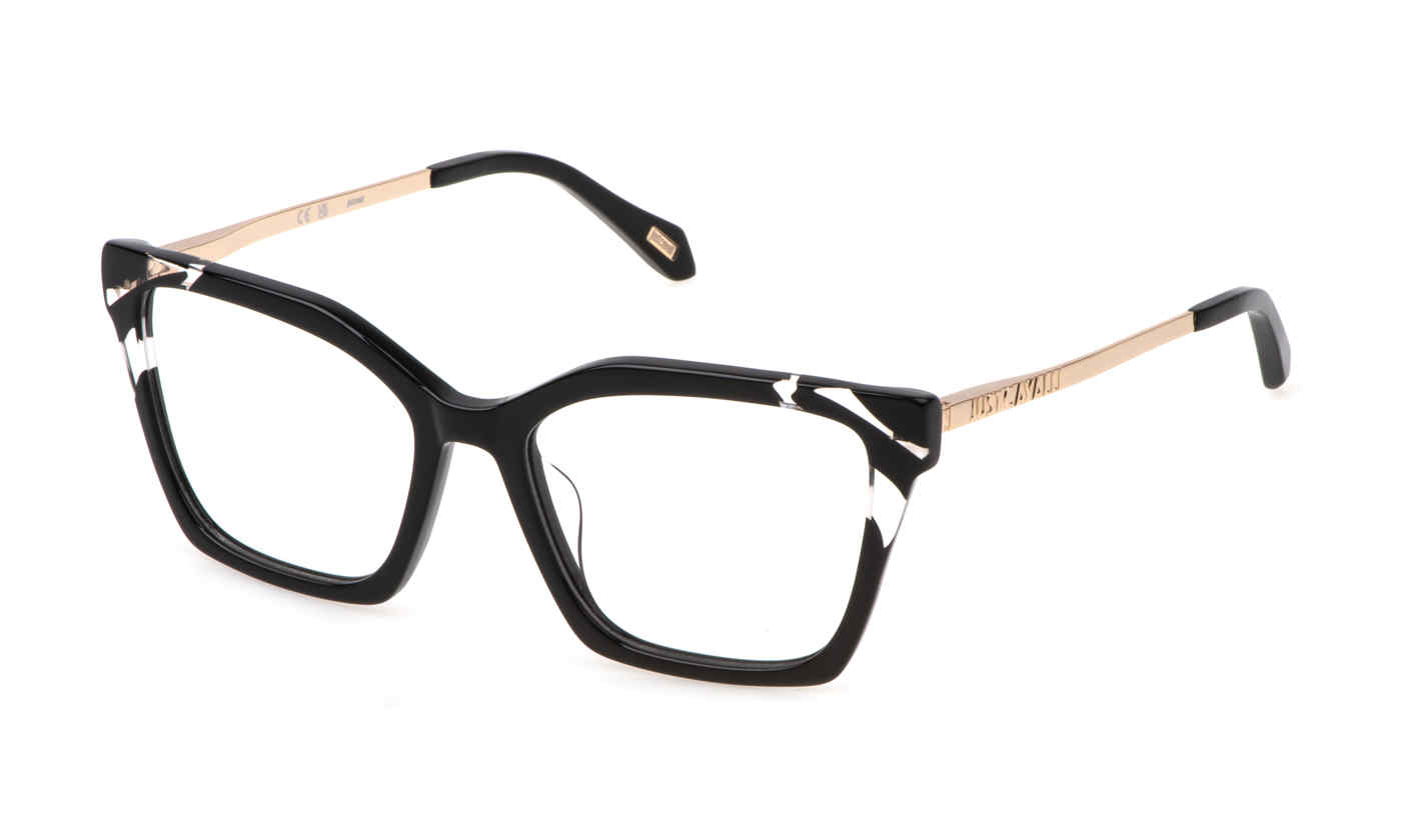 JUST CAVALLI OPTICAL VJC075 Eyeglasses SHINY-BLACK-0700 53mm