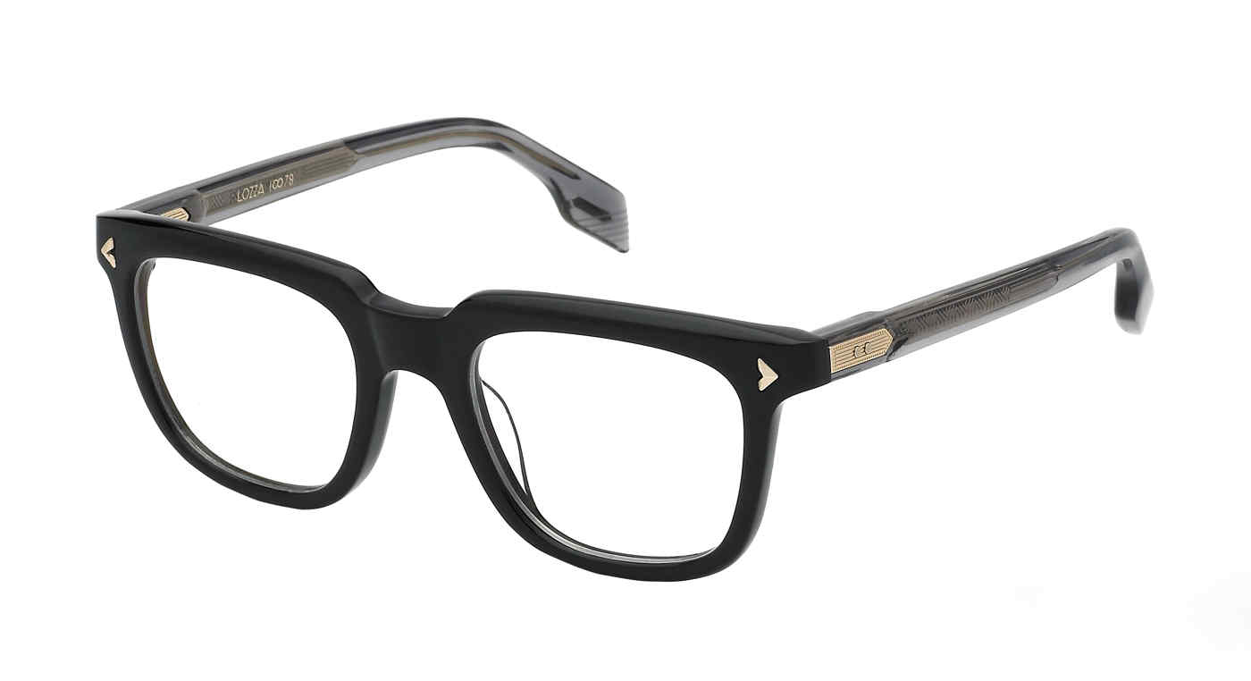 LOZZA OPTICAL VL4354M Eyeglasses SHINY-BLACK-0700 53mm