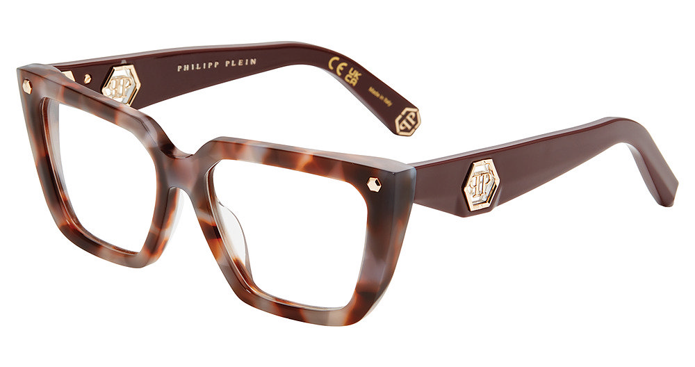PHILIPP PLEIN OPTICAL VPP191 Eyeglasses BROWN-GREY-HAVANA-03KA 55mm