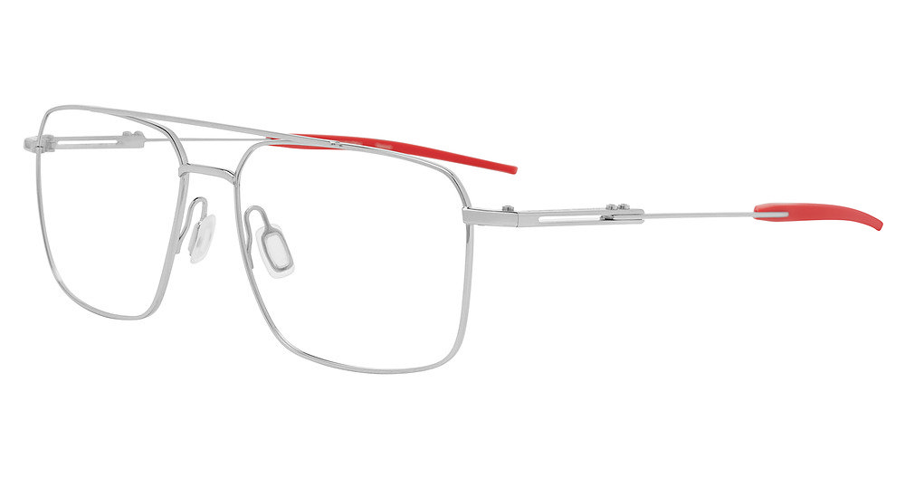 PORSCHE DESIGN OPTICAL P8780 Eyeglasses SILVER-RED-D000 57mm