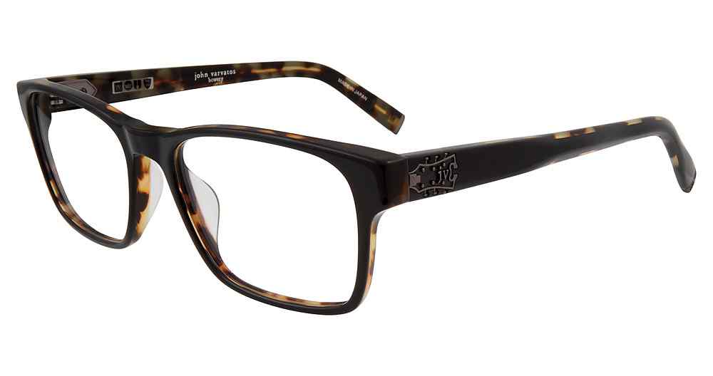 JOHN VARVATOS OPTICAL V409 Eyeglasses BLACK-TORTOISE-0BTO 56mm