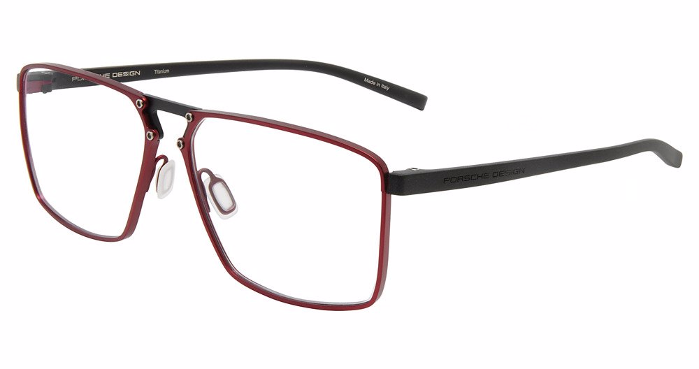 PORSCHE DESIGN OPTICAL P8764 Eyeglasses RED–BLACK-C000 58mm