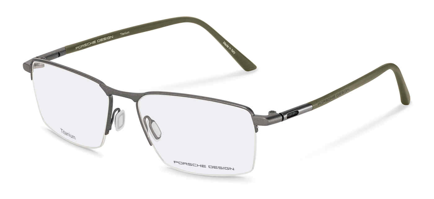 PORSCHE DESIGN OPTICAL P8765 Eyeglasses GREY–OLIVE-TITANIUM-C000 57mm
