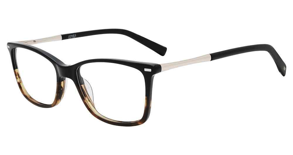 JONES PETITE OPTICAL J244 Eyeglasses BLACK-BROWN-GRAD-0BLB 49mm