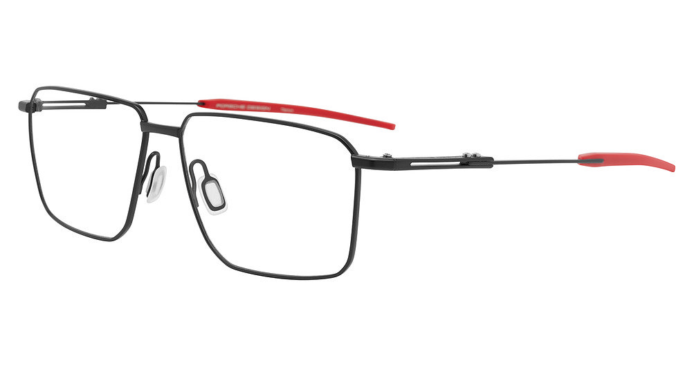 PORSCHE DESIGN OPTICAL P8779 Eyeglasses BLACK-RED-A000 58mm