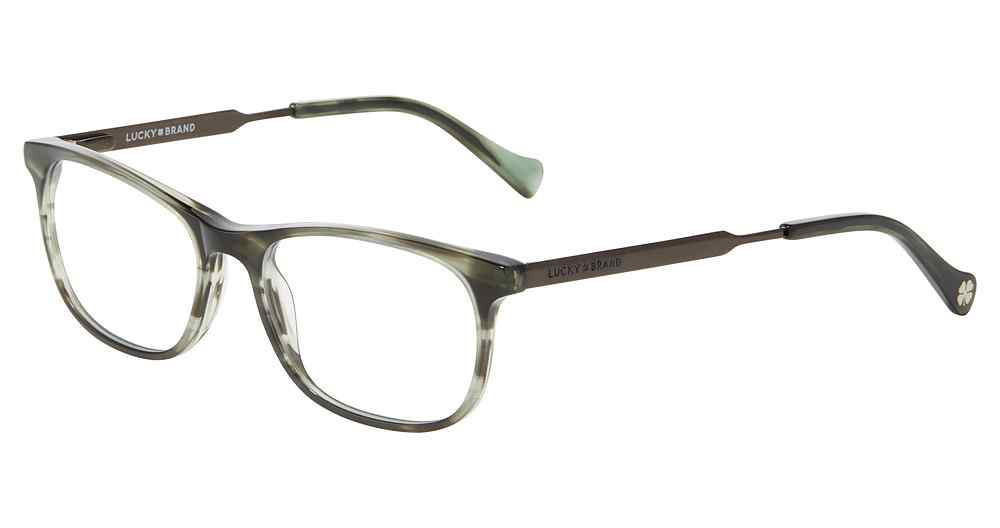 LUCKY BRAND KIDS D817 Eyeglasses GREEN-HORN-0GRN 49mm