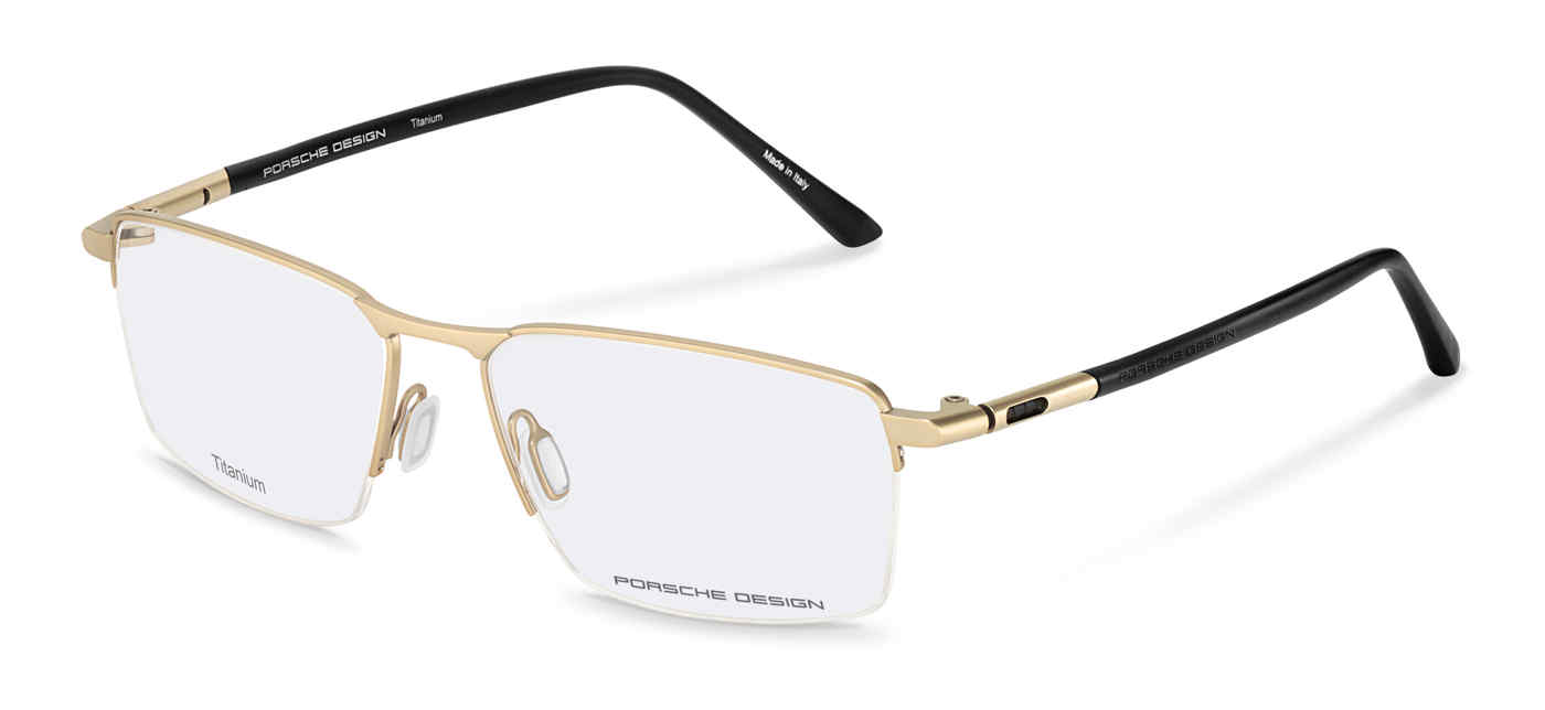 PORSCHE DESIGN OPTICAL P8765 Eyeglasses GOLD-BLACK-TITANIUM-D000 57mm