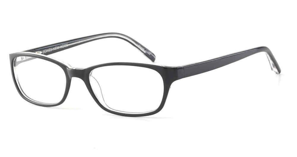 JONES NY OPTICAL J730 Eyeglasses BLACK-CRYSTAL-0BLA 53mm
