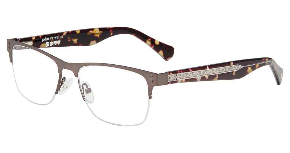 JOHN VARVATOS OPTICAL V181 Eyeglasses GUNMETAL-0GUN 54mm