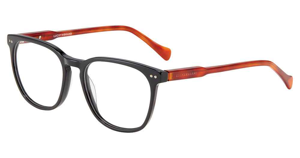 LUCKY BRAND OPTICAL D417 Eyeglasses BLACK-LT-BROWN-0BLL 52mm