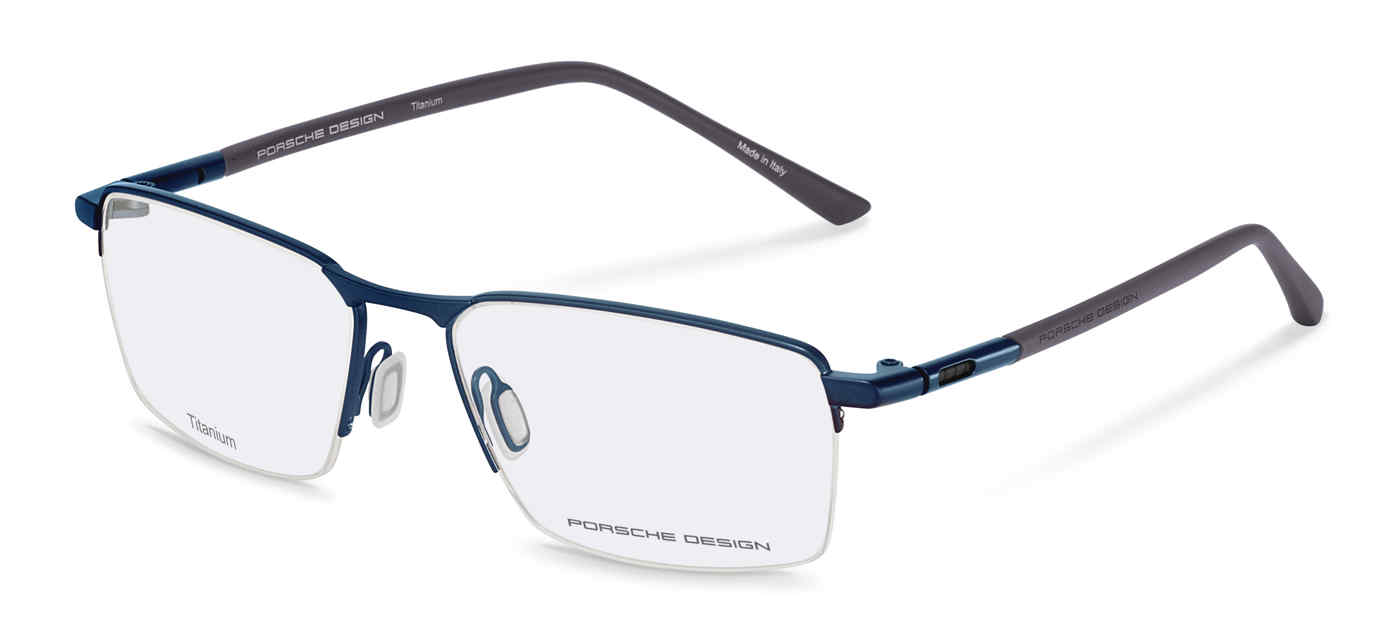 PORSCHE DESIGN OPTICAL P8765 Eyeglasses BLUE-GREY-TITANIUM-B000 57mm
