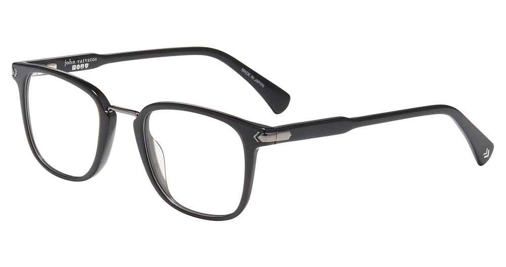 JOHN VARVATOS OPTICAL VJV423 Eyeglasses TRANSP.-BLACK-0TBL 49mm