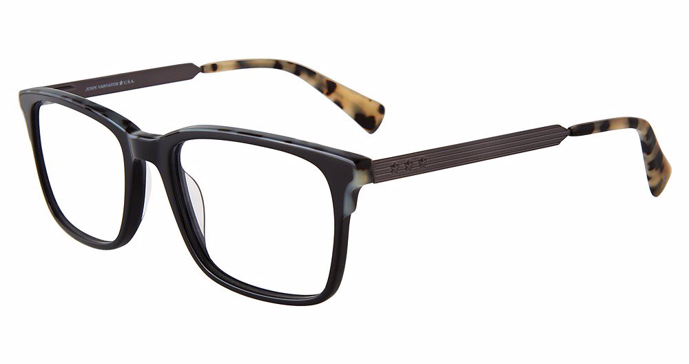JOHN VARVATOS STAR USA OPTICAL VJVC001 Eyeglasses BLACK-0BLA 53mm