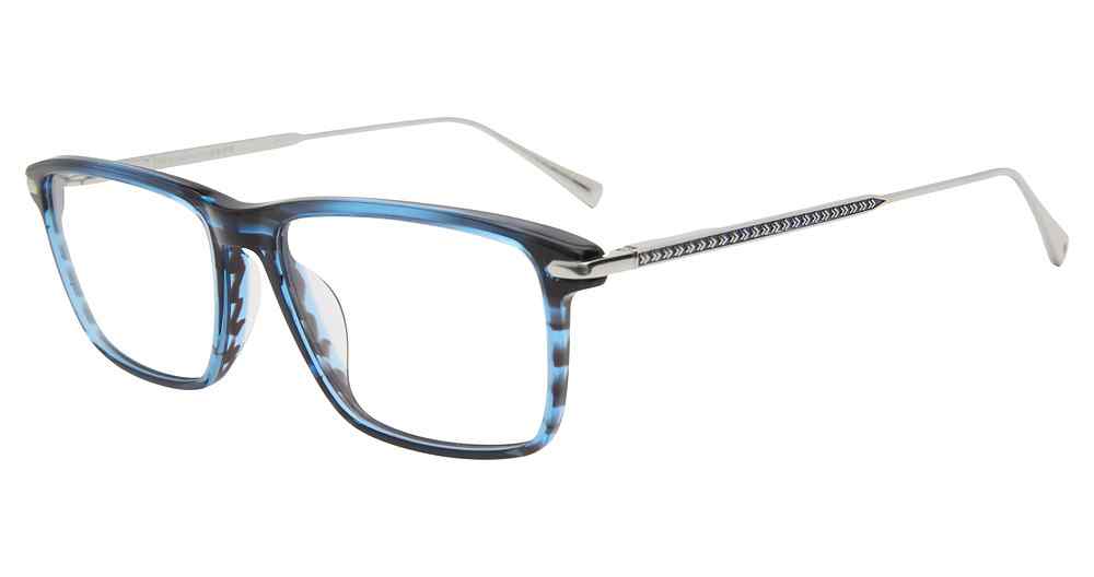 JOHN VARVATOS OPTICAL VJV425 Eyeglasses BLUE-HORN-0BLE 55mm