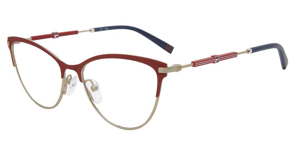 FILA OPTICAL VFI187 Eyeglasses RED-SILVER-0RDS 53mm