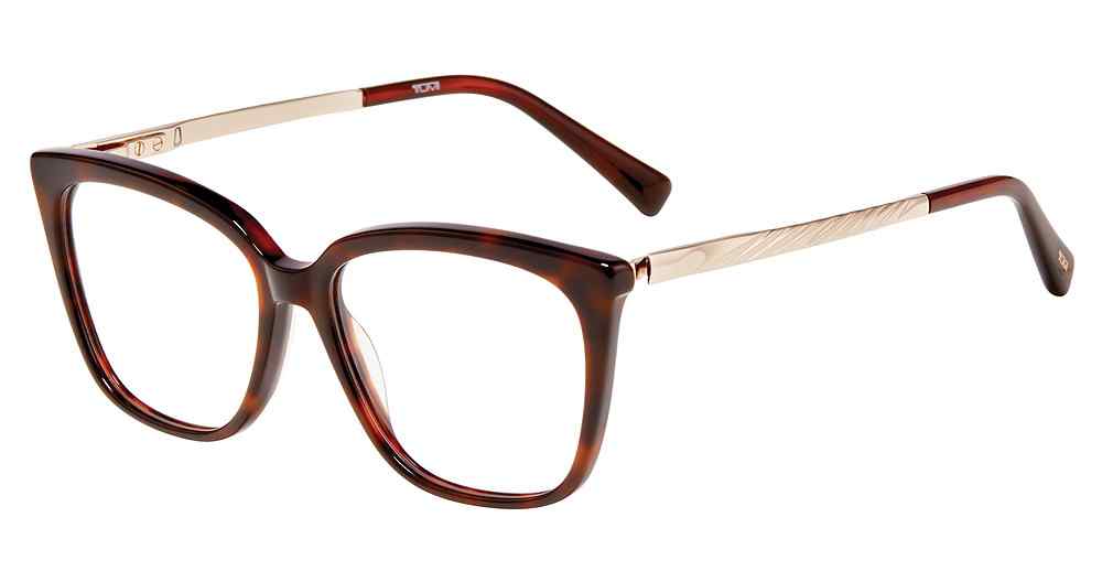 TUMI OPTICAL VTU520 Eyeglasses DARK-HAVANA-0722 53mm